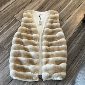 Never worn Calvin Klein fur vest